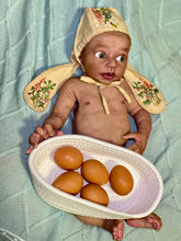 Load image into Gallery viewer, AVAILABLE Full body silicone baby boy Blu’ with armatures WITH HAIR
