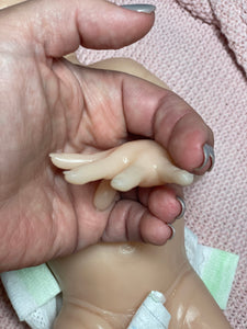 Custom Blank (unpainted) full body silicone premature baby girl kit Amelia (baby girl ) in soft blend