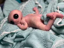Load image into Gallery viewer, CUSTOM Full body silicone mini baby girl Alien  in super soft blend 9.4”
