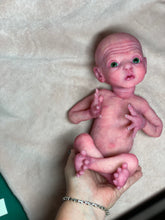 Load image into Gallery viewer, CUSTOM Prototype full body Silicone premature baby doll Amelia (baby girl ) in soft blend with armatures
