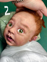 Load image into Gallery viewer, AVAILABLE Full body silicone baby boy Blu’ with armatures WITH HAIR
