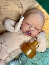 Load image into Gallery viewer, AVAILABLE PROTOTYPE silicone cuddle baby doll Romy soft blend platinum cure silicone WITH HAIR
