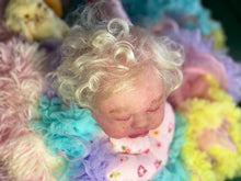 Load image into Gallery viewer, AVAILABLE PROTOTYPE silicone cuddle baby doll Romy soft blend platinum cure silicone WITH HAIR
