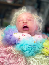 Load image into Gallery viewer, AVAILABLE PROTOTYPE silicone cuddle baby doll Romy soft blend platinum cure silicone WITH HAIR
