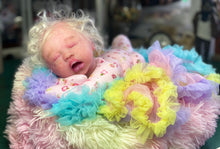 Load image into Gallery viewer, AVAILABLE PROTOTYPE silicone cuddle baby doll Romy soft blend platinum cure silicone WITH HAIR
