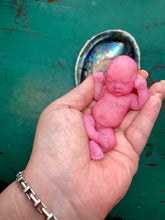 Load image into Gallery viewer, AVAILABLE full body silicone mini kit Milly 4.5” in super soft blend asleep bald
