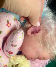 Load image into Gallery viewer, AVAILABLE PROTOTYPE silicone cuddle baby doll Romy soft blend platinum cure silicone WITH HAIR
