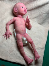 Load image into Gallery viewer, CUSTOM Prototype full body Silicone premature baby doll Amelia (baby girl ) in soft blend with armatures
