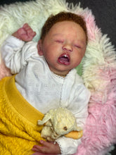 Load image into Gallery viewer, AVAILABLE silicone baby doll Romy soft blend platinum cure silicone WITH HAIR (Copy)
