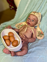 Load image into Gallery viewer, AVAILABLE Full body silicone baby boy Blu’ with armatures WITH HAIR
