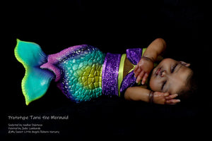 Reborn fantasy vinyl kit Tarni the mermaid by Nadine Dolotova