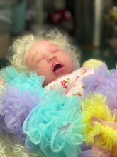 Load image into Gallery viewer, AVAILABLE PROTOTYPE silicone cuddle baby doll Romy soft blend platinum cure silicone WITH HAIR
