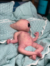 Load image into Gallery viewer, CUSTOM Full body silicone mini baby girl Alien  in super soft blend 9.4”
