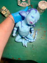 Load image into Gallery viewer, Custom full body silicone avatar inspired baby LILA in soft blend BALD
