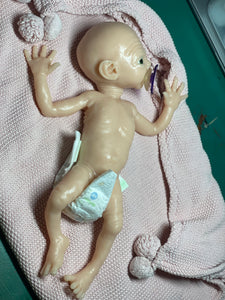 Custom Blank (unpainted) full body silicone premature baby girl kit Amelia (baby girl ) in soft blend