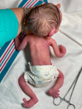 Load image into Gallery viewer, AVAILABLE Full body silicone baby girl crier 12&quot; ROOTED
