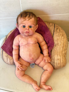 AVAILABLE Full body silicone baby boy Ryan in soft blend