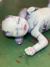 Load image into Gallery viewer, Custom full body silicone avatar inspired baby LILA in soft blend BALD
