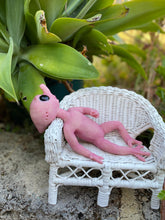 Load image into Gallery viewer, AVAILABLE PROTOTYPE Full body silicone mini baby Alien #3 in super soft blend 11”
