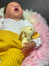 Load image into Gallery viewer, AVAILABLE silicone baby doll Romy soft blend platinum cure silicone WITH HAIR (Copy)
