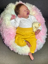 Load image into Gallery viewer, AVAILABLE silicone baby doll Romy soft blend platinum cure silicone WITH HAIR (Copy)
