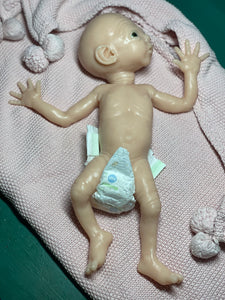 Custom Blank (unpainted) full body silicone premature baby girl kit Amelia (baby girl ) in soft blend