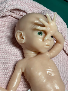 Custom Blank (unpainted) full body silicone premature baby girl kit Amelia (baby girl ) in soft blend