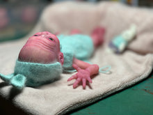 Load image into Gallery viewer, CUSTOM Prototype full body Silicone premature baby doll Amelia (baby girl ) in soft blend with armatures
