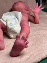Load image into Gallery viewer, CUSTOM Prototype full body Silicone premature baby doll Amelia (baby girl ) in soft blend with armatures
