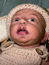 Load image into Gallery viewer, AVAILABLE Full body silicone baby boy Blu’ with armatures WITH HAIR
