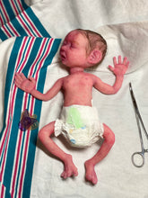 Load image into Gallery viewer, AVAILABLE Full body silicone baby girl crier 12&quot; ROOTED
