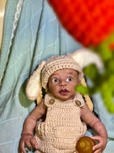 Load image into Gallery viewer, AVAILABLE Full body silicone baby boy Blu’ with armatures WITH HAIR
