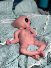 Load image into Gallery viewer, CUSTOM Full body silicone mini baby girl Alien  in super soft blend 9.4”
