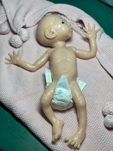 Custom Blank (unpainted) full body silicone premature baby girl kit Amelia (baby girl ) in soft blend