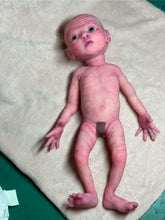 Load image into Gallery viewer, CUSTOM Prototype full body Silicone premature baby doll Amelia (baby girl ) in soft blend with armatures
