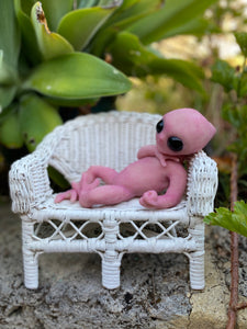 AVAILABLE  PROTOTYPE Full body silicone mini baby Alien #2 in super soft blend 11”