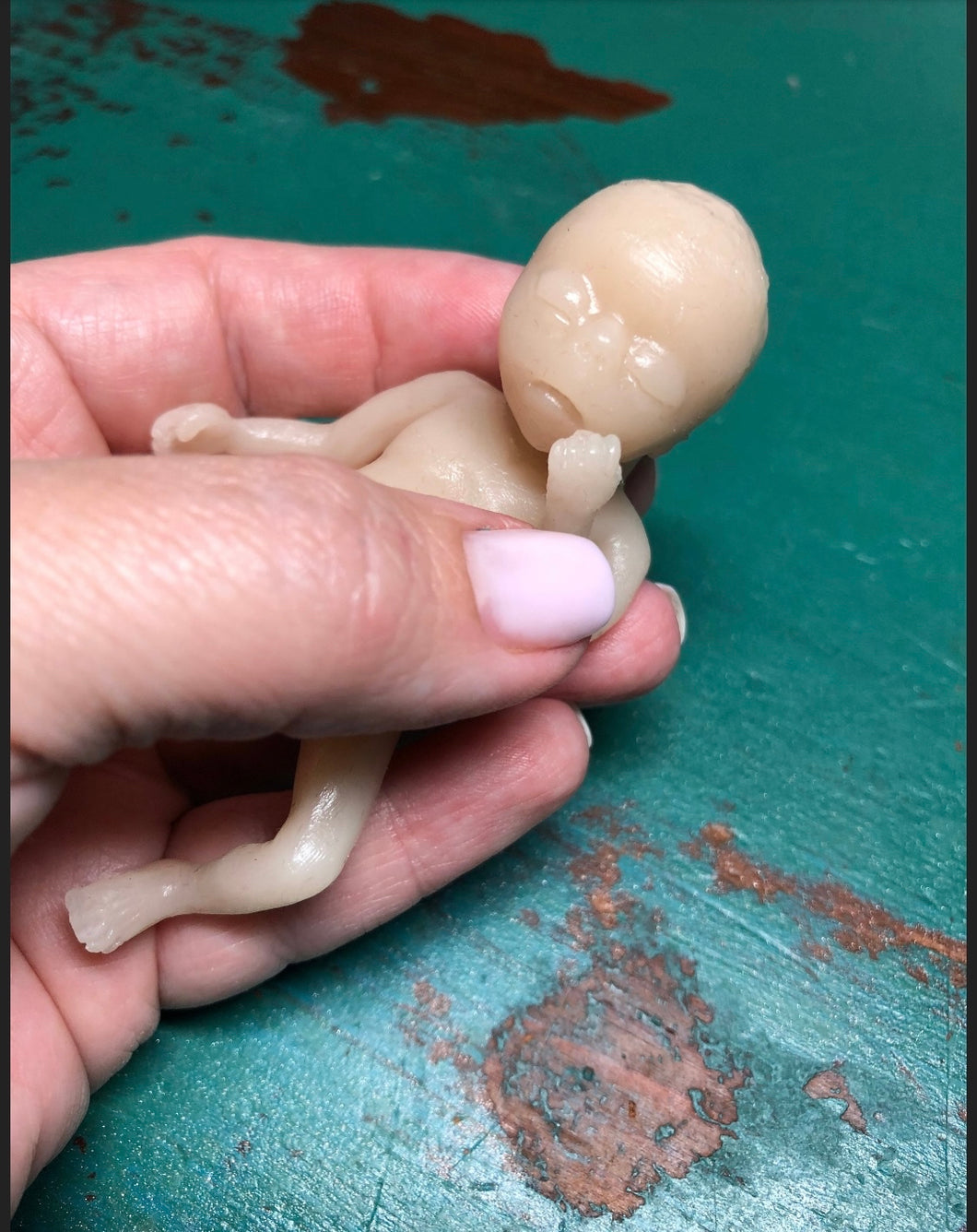Blank full body silicone PREMATURE baby girl 3.5” (my project “I exist”)