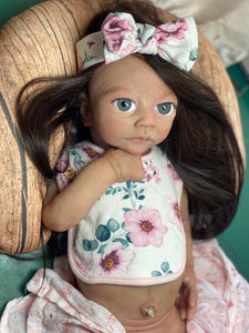 NOT AVAILABLE (price includes hair) full body silicone baby girl Charlotte