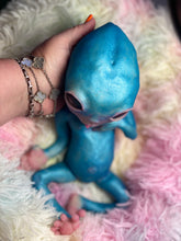 Load image into Gallery viewer, CUSTOM BLUE Full body silicone fantasy alien baby (girl/ boy/ non gender)
