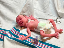 Load image into Gallery viewer, AVAILABLE Full body silicone baby girl crier 12&quot; ROOTED
