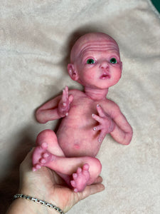 CUSTOM Prototype full body Silicone premature baby doll Amelia (baby girl ) in soft blend with armatures