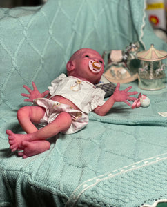 CUSTOM Prototype full body Silicone premature baby doll Amelia (baby girl ) in soft blend with armatures