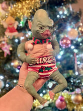 Load image into Gallery viewer, AVAILABLE Reborn fantasy vinyl baby Ozzy by Nadine Dolotova (Grinch / Werewolf / Elf inspired)
