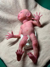 Load image into Gallery viewer, CUSTOM Prototype full body Silicone premature baby doll Amelia (baby girl ) in soft blend with armatures
