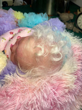 Load image into Gallery viewer, AVAILABLE PROTOTYPE silicone cuddle baby doll Romy soft blend platinum cure silicone WITH HAIR
