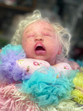Load image into Gallery viewer, AVAILABLE PROTOTYPE silicone cuddle baby doll Romy soft blend platinum cure silicone WITH HAIR
