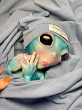 Load image into Gallery viewer, CUSTOM BLUE Full body silicone fantasy alien baby (girl/ boy/ non gender)
