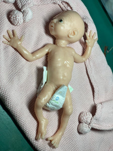 Custom Blank (unpainted) full body silicone premature baby girl kit Amelia (baby girl ) in soft blend