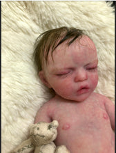 Load image into Gallery viewer, CUSTOM full body silicone mini kit Kenzo 8”  in super soft blend with 3D skin effect ROOTED
