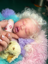 Load image into Gallery viewer, AVAILABLE PROTOTYPE silicone cuddle baby doll Romy soft blend platinum cure silicone WITH HAIR
